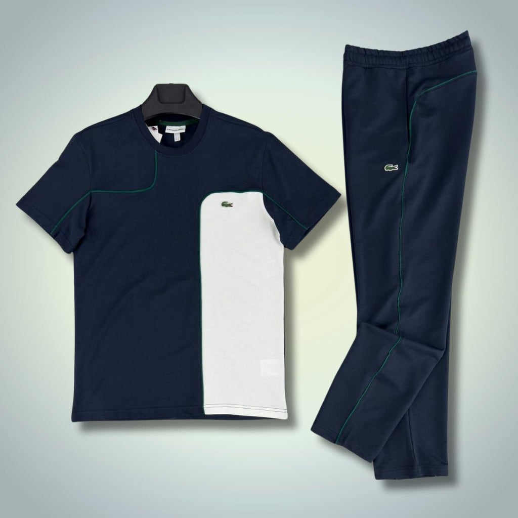 Lacoste muški ljetni set, plavo - bijeli. Model 2025. Vrhunska kvaliteta