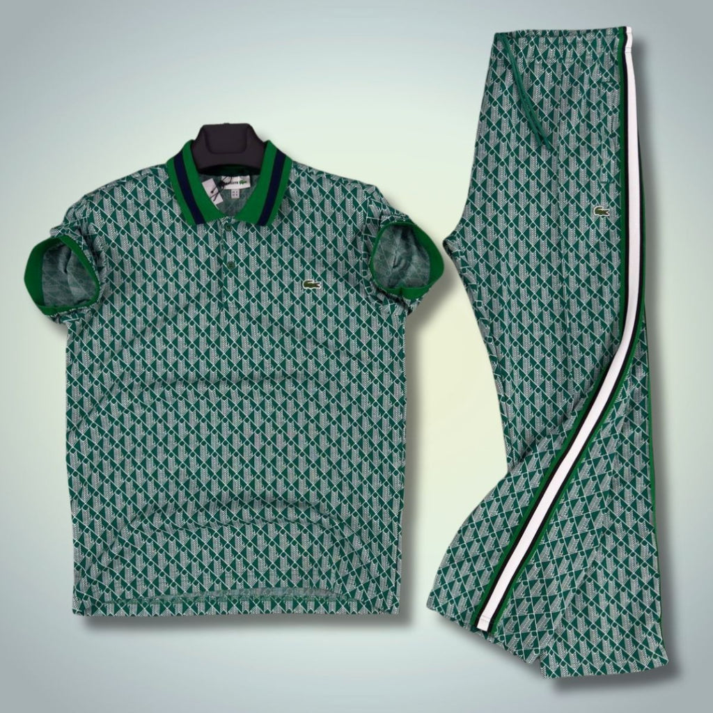 Lacoste muški ljetni set, Jacquard polo majica, zelena. Premium kvaliteta