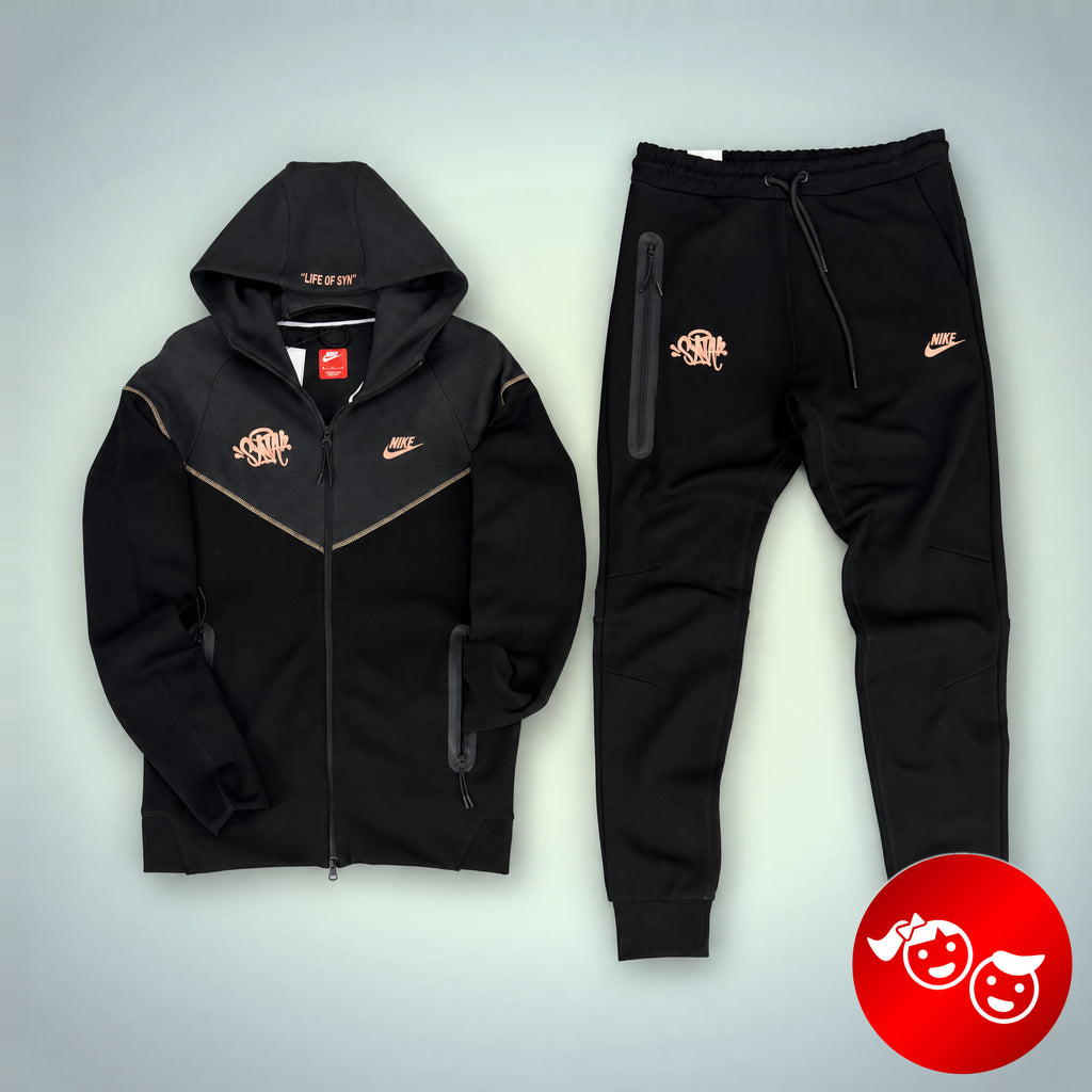 Nike Tech Fleece Dječja Trenirka. Crna / Grafitna
