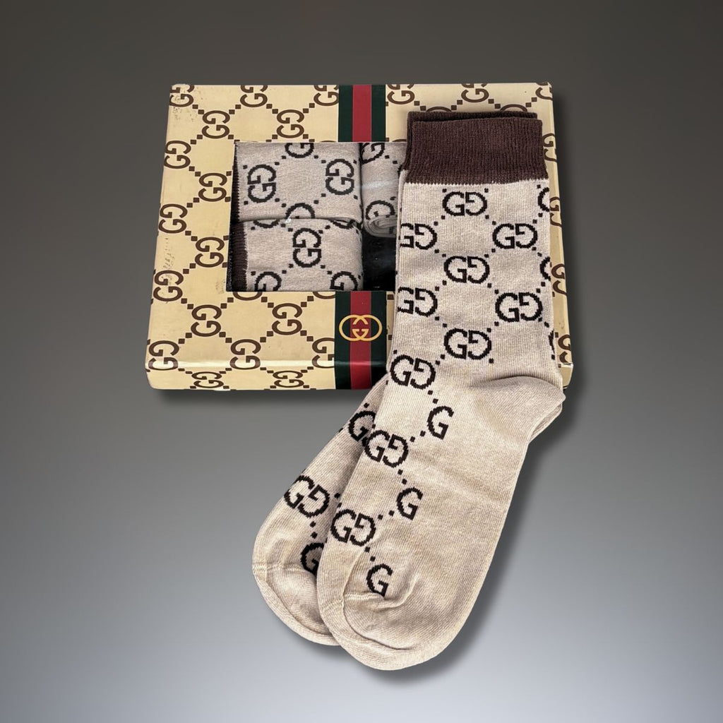 Gucci set od 4 muške čarape, 40-45. Bež. Vrhunska kvaliteta
