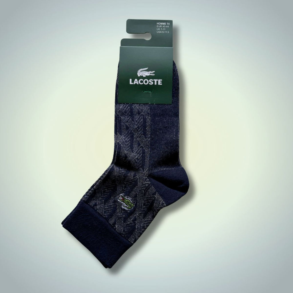 Lacoste muške čarape do gležnjeva, 40-44. Tamnoplavi Jacquard. Vrhunska kvaliteta