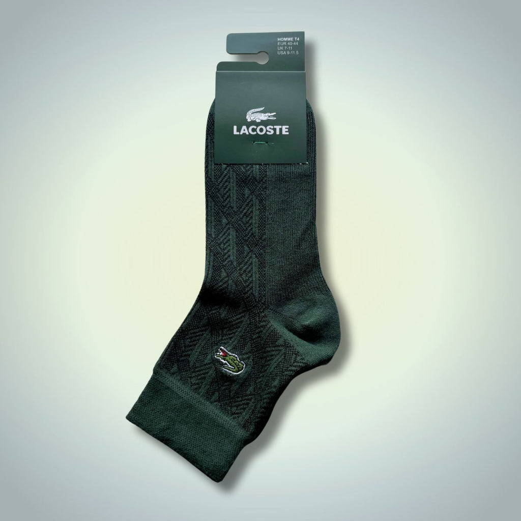 Lacoste muške čarape do gležnjeva, 40-44. Tamnozeleni Jacquard. Vrhunska kvaliteta
