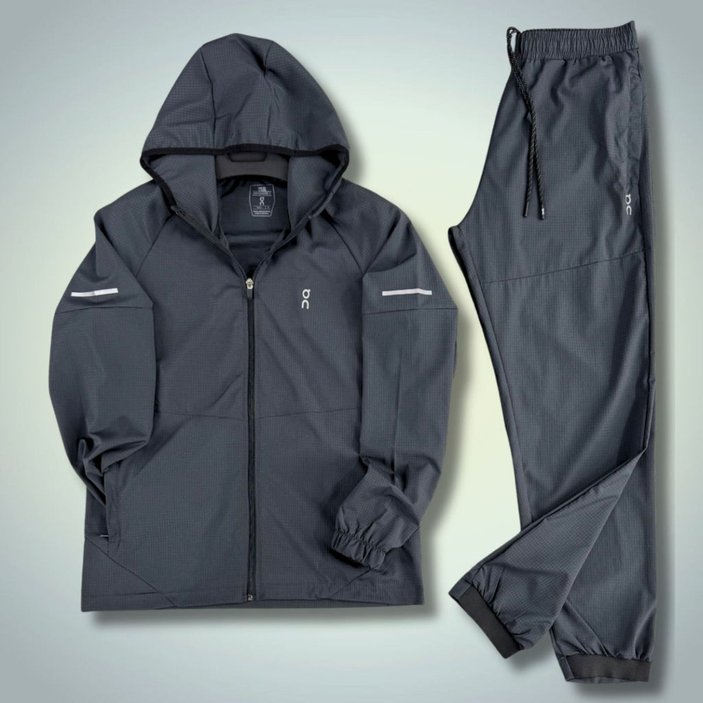 ON Muški Tkanini Sportski Set. Grafitni