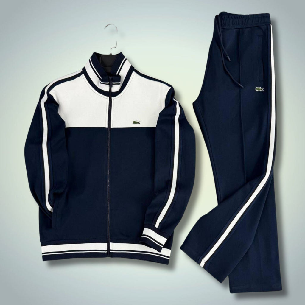 Lacoste muški trenirka, tamno plavo-bijela, Model 2026, Premium kvaliteta