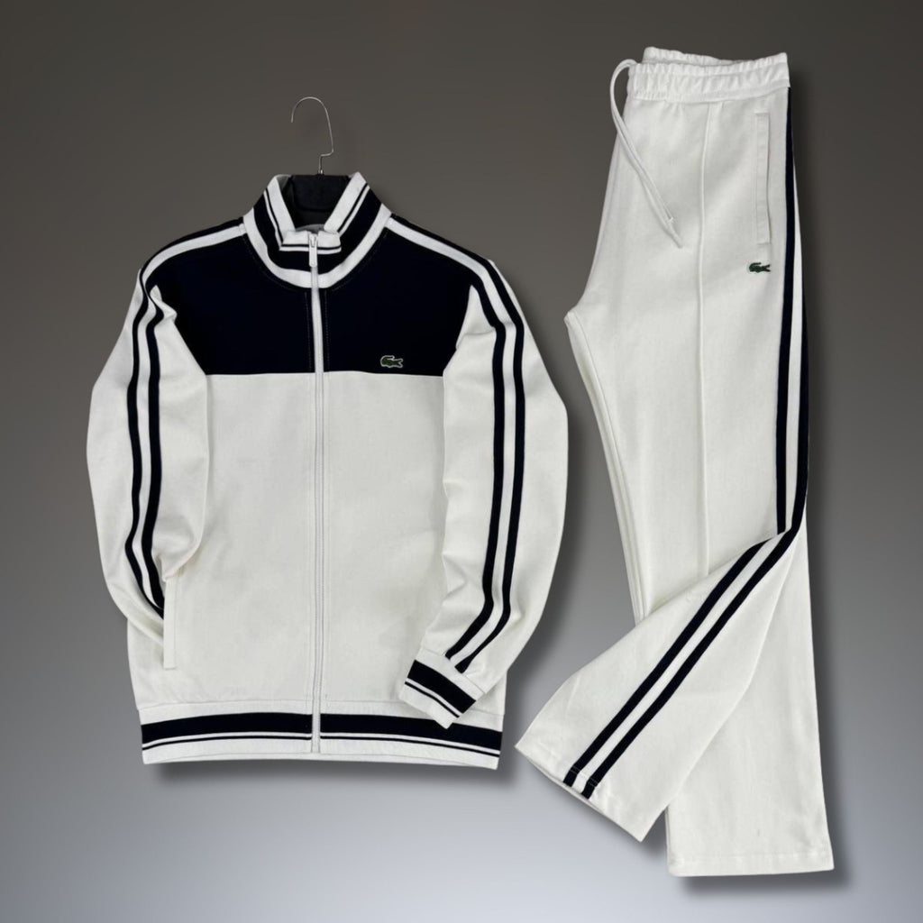 Lacoste muški trenirka, bijelo-crna, Model 2026, Premium kvaliteta
