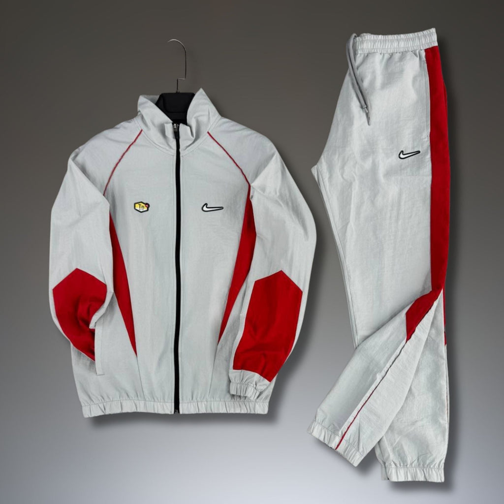 Nike TN muški vodootporni trenirka, bijelo-crvena. Premium