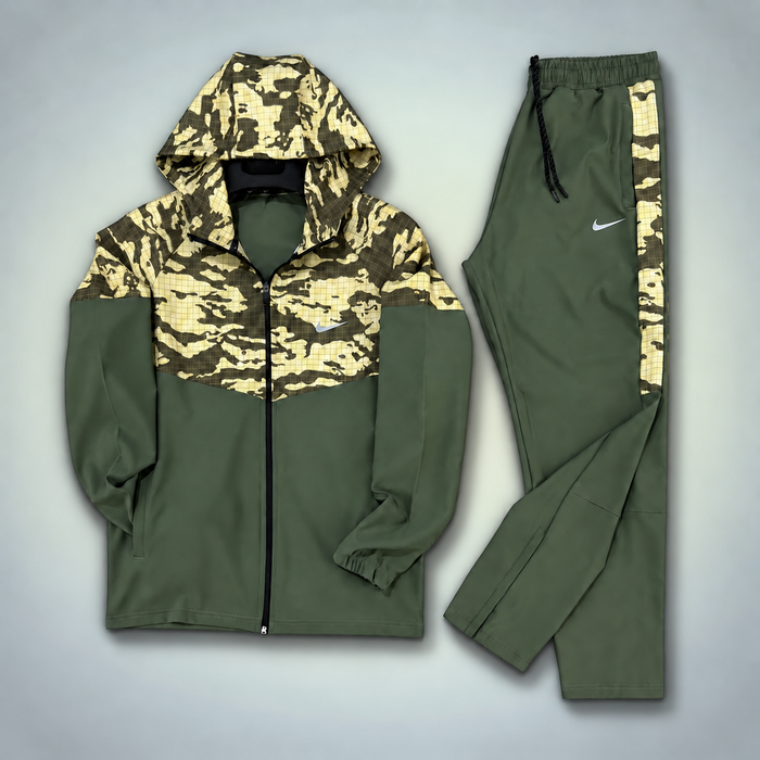 Nike muška vodootporna trenirka, kamuflažni uzorak, zelena. Premium kvaliteta
