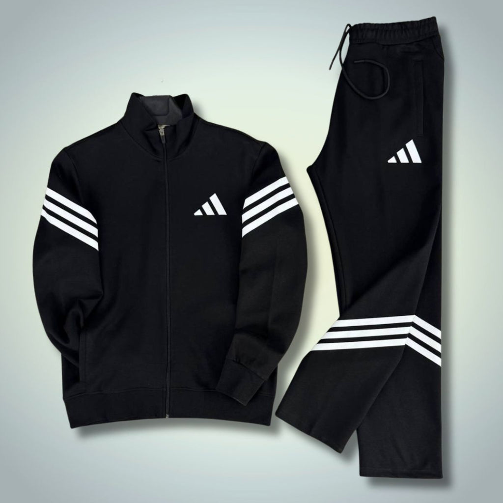 Adidas muška trenirka 2025, vertikalne pruge, crna. Premium kvaliteta