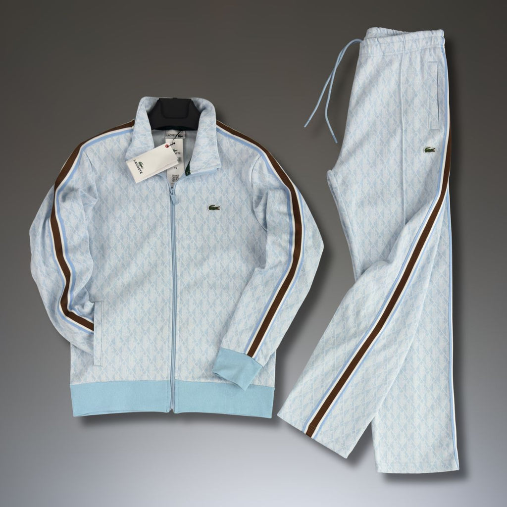 Lacoste muška trenirka, Jacquard Monogram, svijetlo plava. Vrhunska kvaliteta