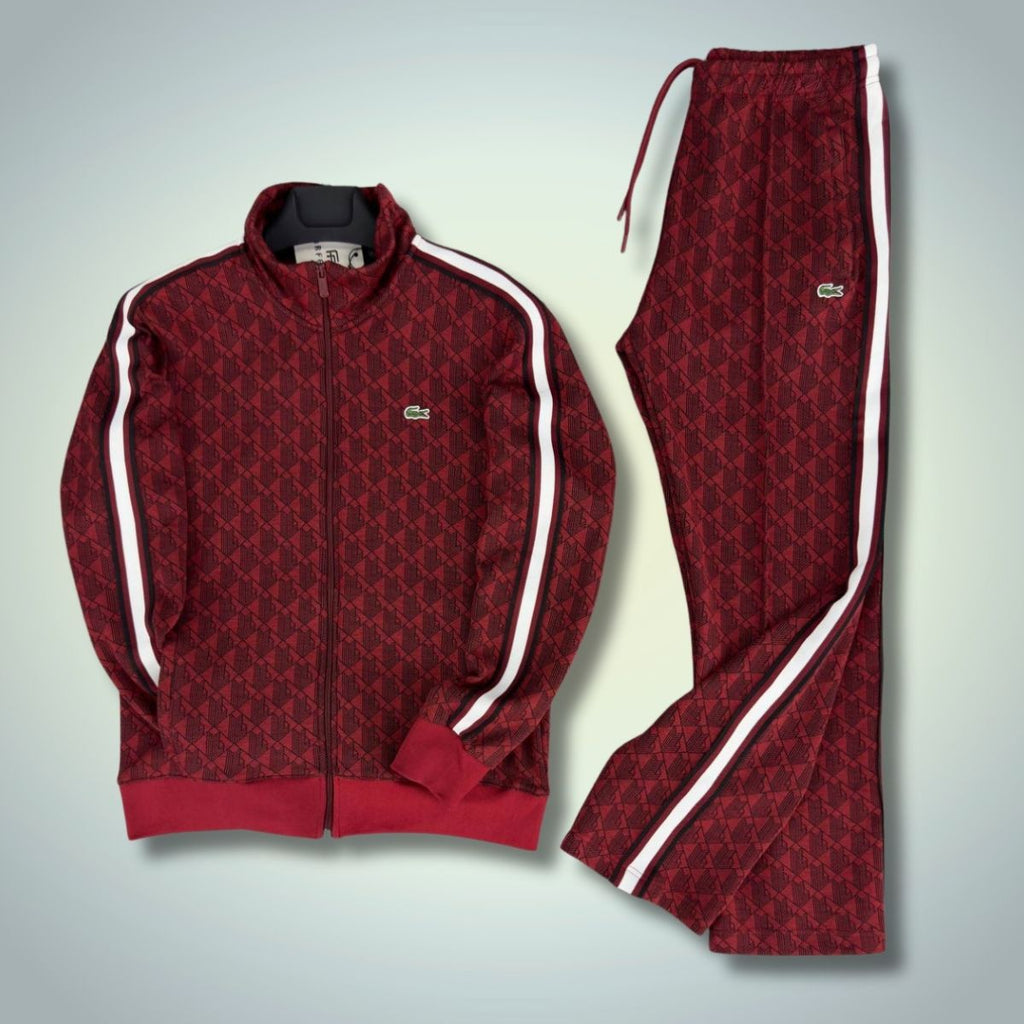 Lacoste muška trenirka Jacquard Monogram, crvena. Premium kvaliteta