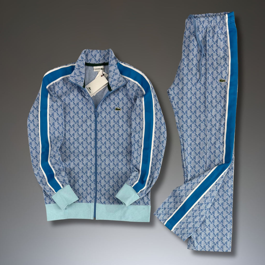 Lacoste muška trenirka, Jacquard Monogram, oceanski plava. Model 2025. Vrhunska kvaliteta