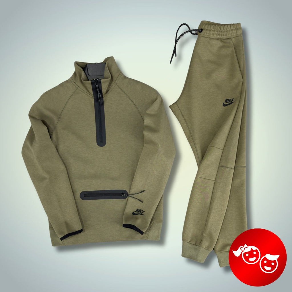 Nike Tech Fleece dječja trenirka, maslinasto zelena. Model 2024. Vrhunska kvaliteta