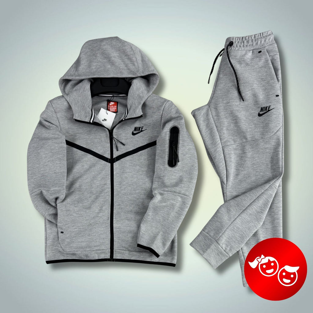 Dječji sportski komplet Nike Tech Fleece, klasična siva. 2024. Premium kvaliteta