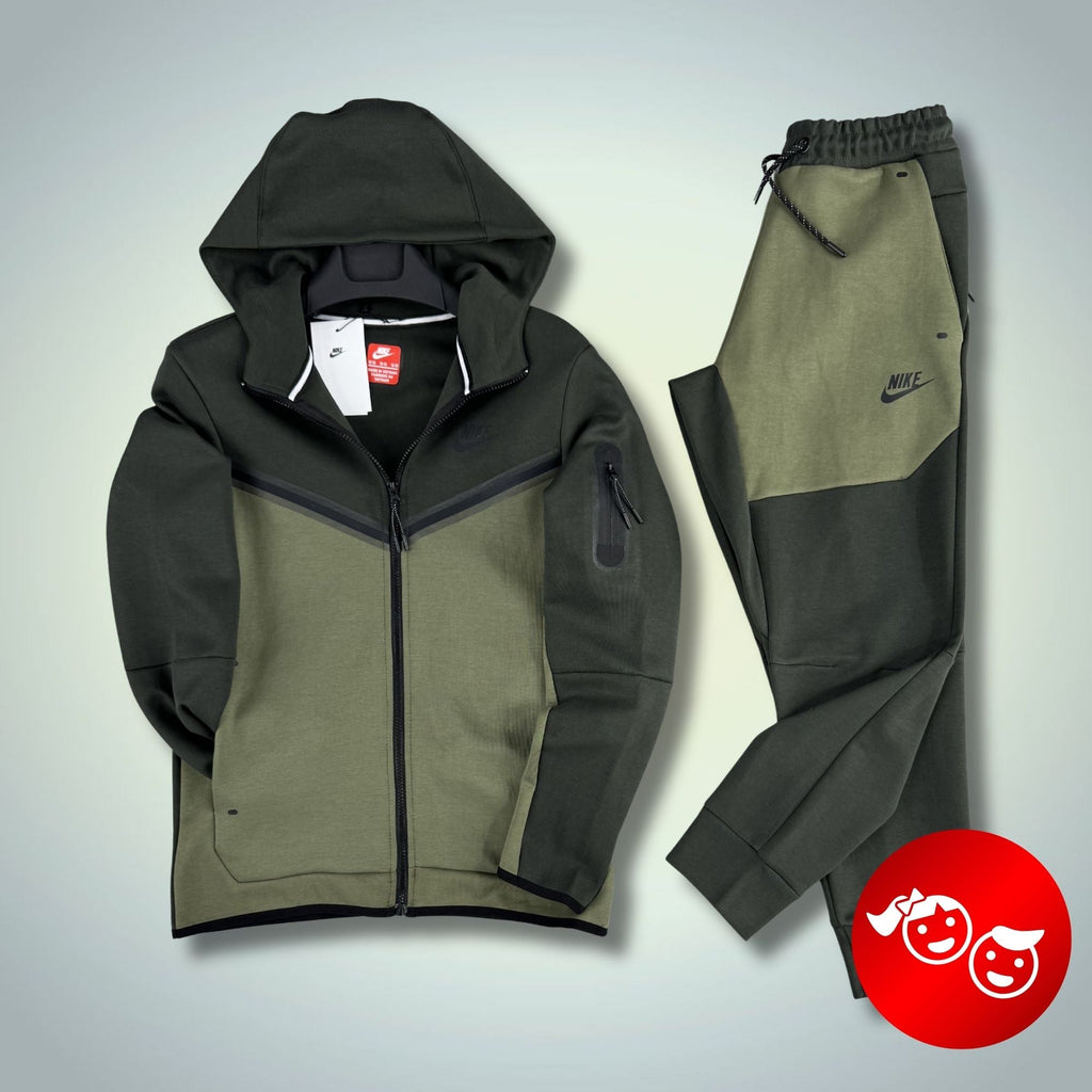 Nike Tech Fleece dječji sportski komplet, tamno zeleni-maslinasto zeleni. Premium kvaliteta