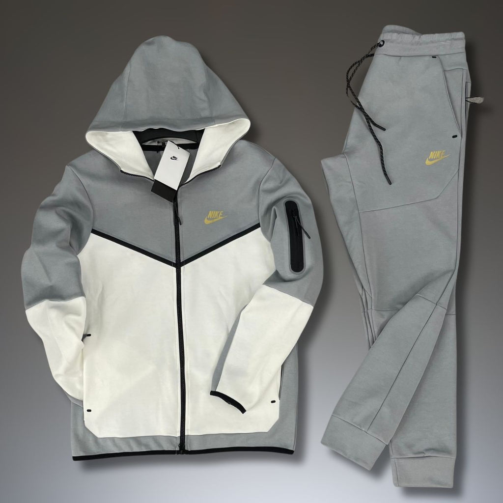 Nike Tech Fleece muška trenirka, bijela i siva. Vrhunska kvaliteta