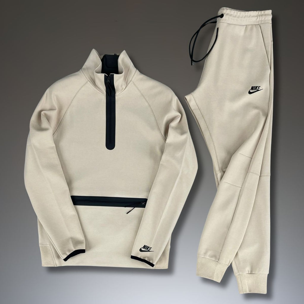 Nike Tech Fleece muška trenirka, prednji džep, bež. Model 2024. Vrhunska kvaliteta