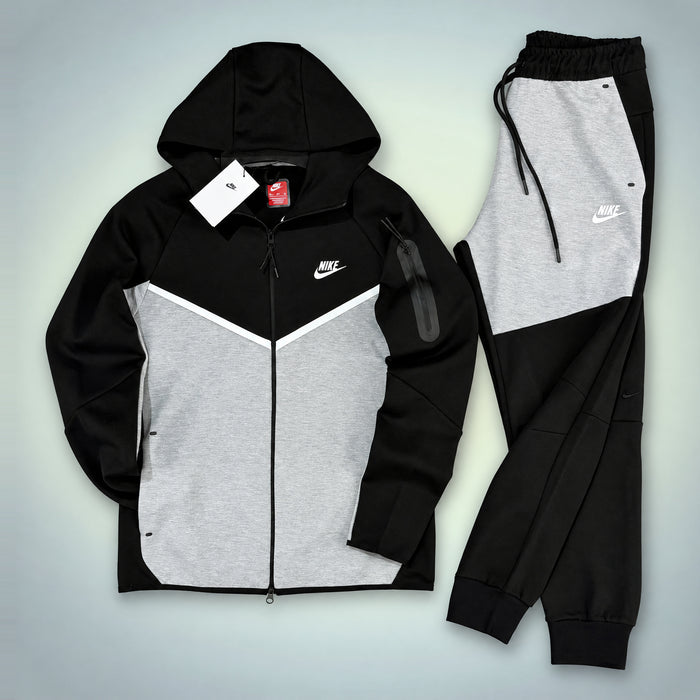 Nike Tech Fleece muška trenirka, crna - klasična siva. Model 2024. Vrhunska kvaliteta
