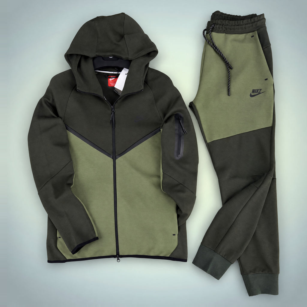 Nike Tech Fleece Men 2024. Dark Green-Olive Green