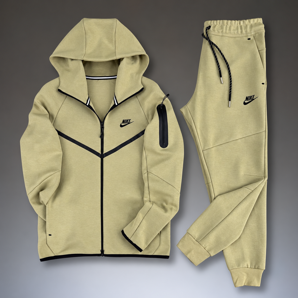 Nike Tech Fleece muška sportska trenirka, pješčano bež. Model 2024. Vrhunska kvaliteta