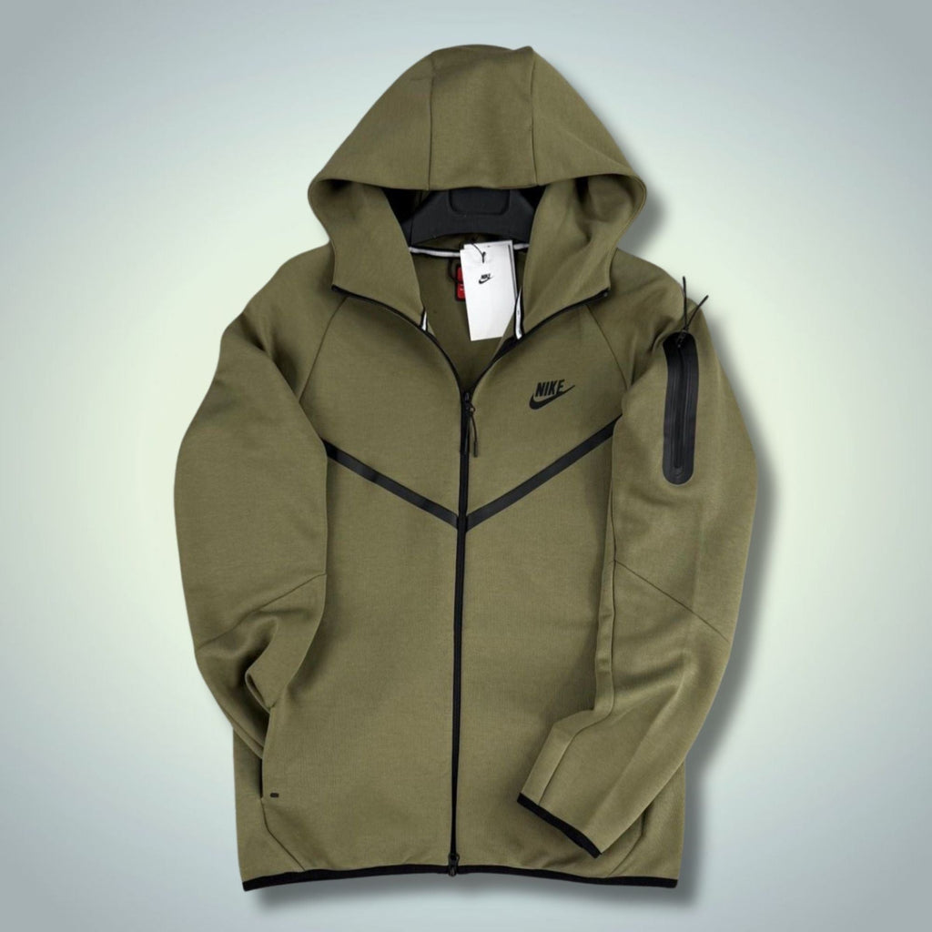 Nike Tech Fleece muški duks, maslinasto zeleno. Model 2024. Premium kvaliteta