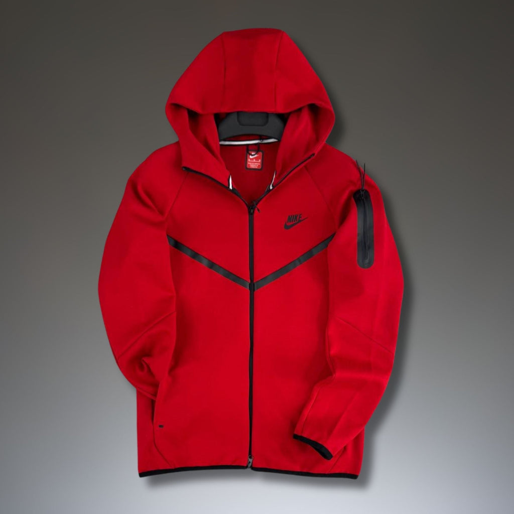 Nike Tech Fleece muški hoodie, crveni. Model 2024. Premium kvaliteta