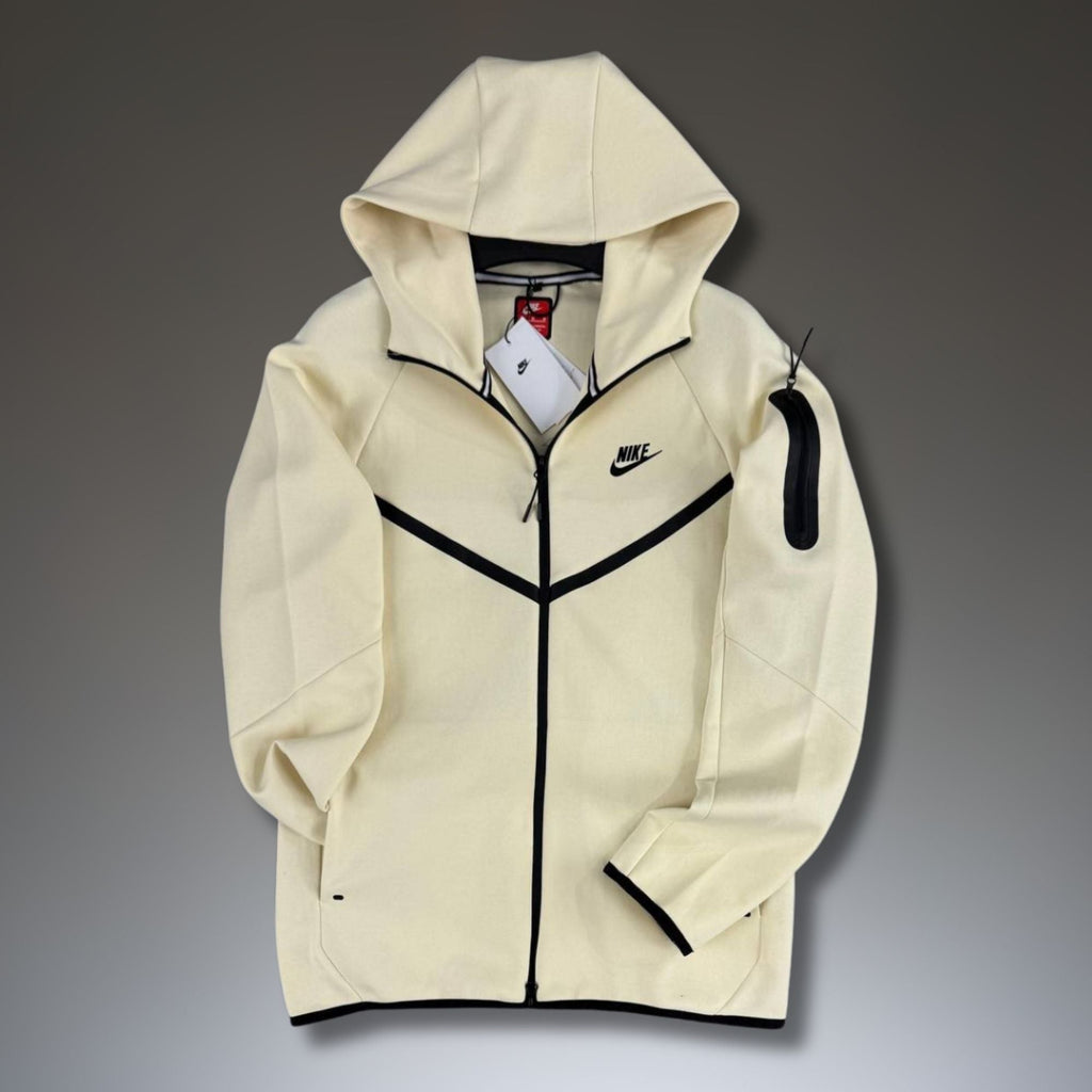Nike Tech Fleece muški hoodie, prljavo bijeli. Model 2024. Premium kvaliteta