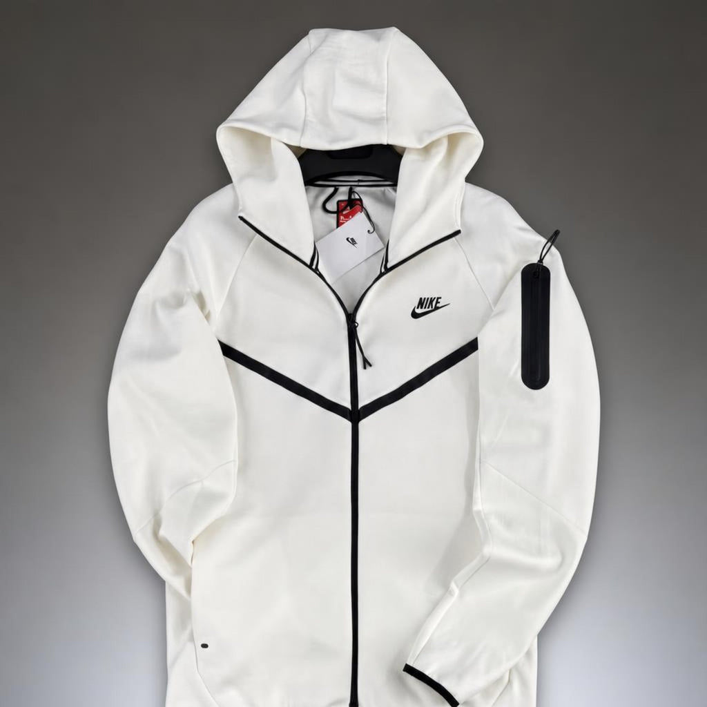 Nike Tech Fleece muški hoodie, bijela. Model 2024. Premium kvaliteta