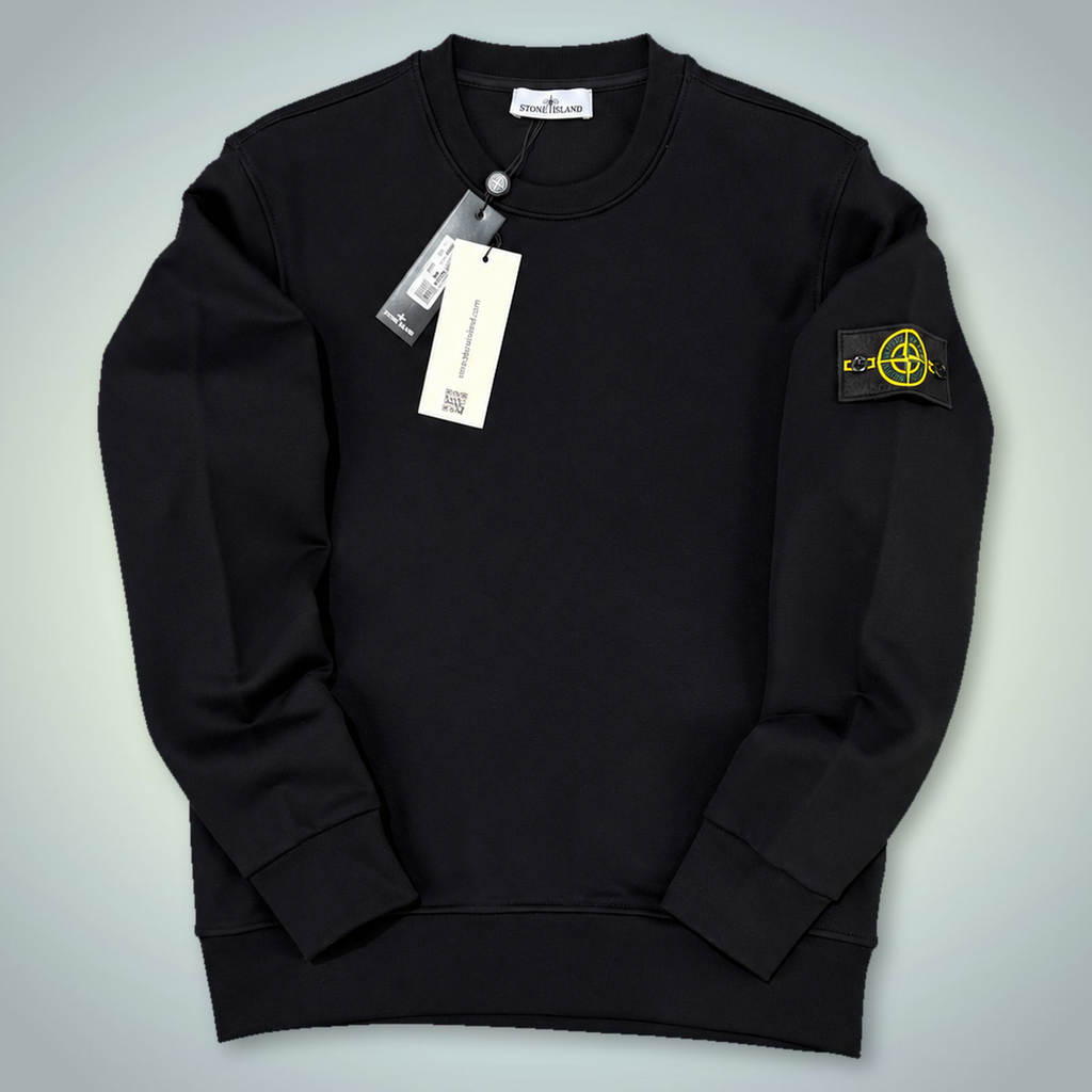 SI muški hoodie s okruglim izrezom, crna. Premium kvaliteta