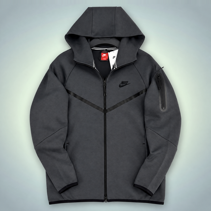 Nike Tech Fleece Muška Dukserica s kapuljačom. Siva