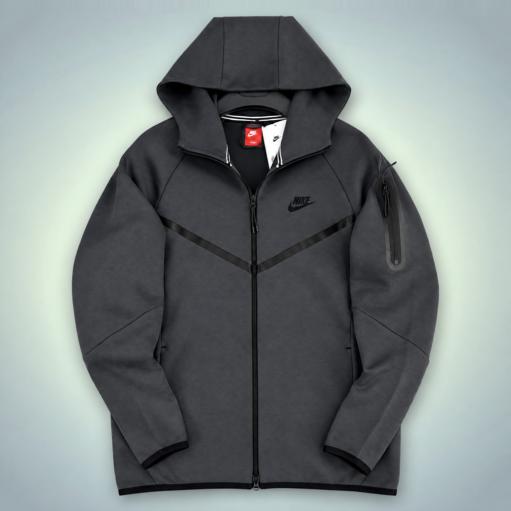Nike Tech Fleece Muška Dukserica s kapuljačom. Siva