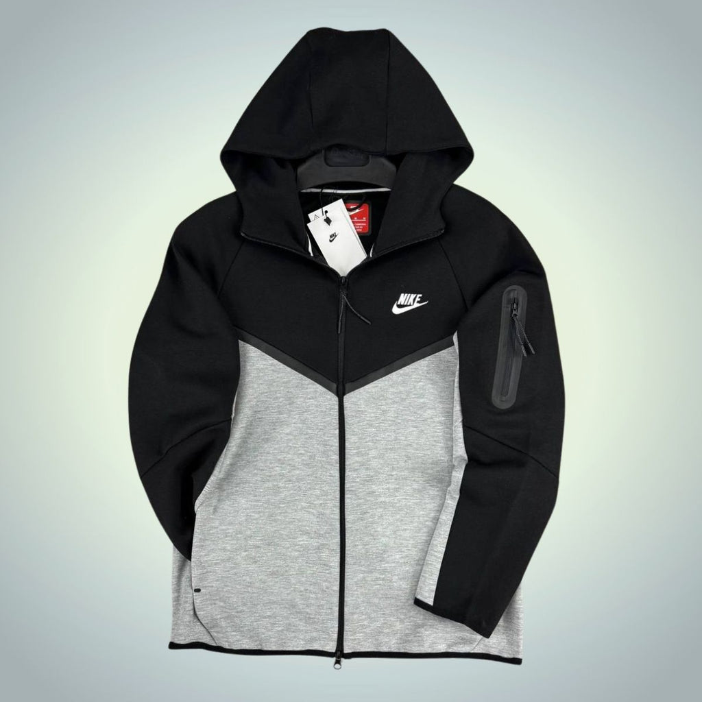 Nike muška majica Tech Fleece, crna i klasično siva. Model 2024. Vrhunska kvaliteta