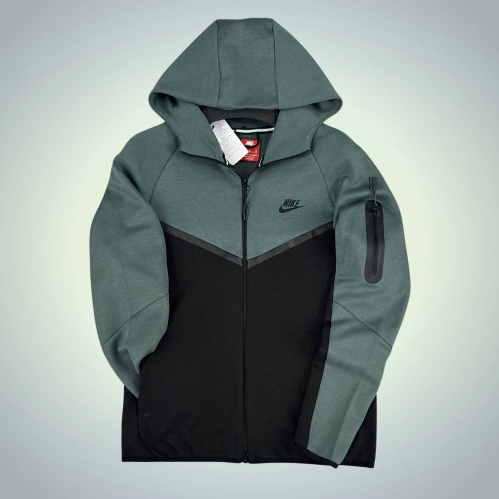 Nike muška majica Tech Fleece, kaduljasto zelena i crna. Model 2024. Vrhunska kvaliteta