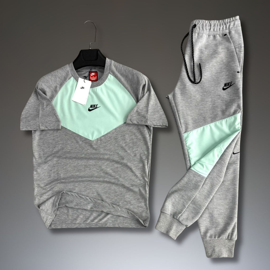 Nike Tech Fleece muški ljetni trenirka, klasično siva-menta. 2026. Premium kvaliteta