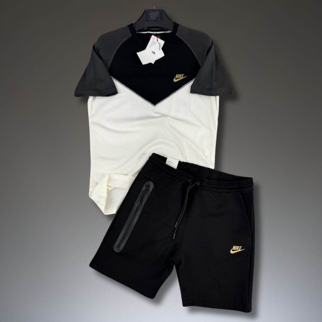 Nike Tech Fleece muški kratki sportski komplet, grafitno-bijelo-crni. Premium kvaliteta