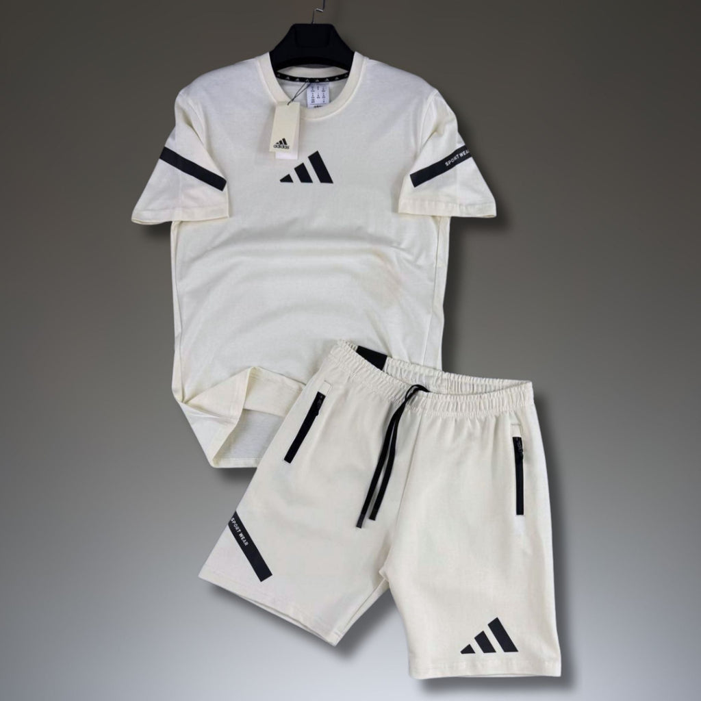 Adidas Z.N.E. muški kratki sportski komplet, prljavo bijeli. Premium kvaliteta