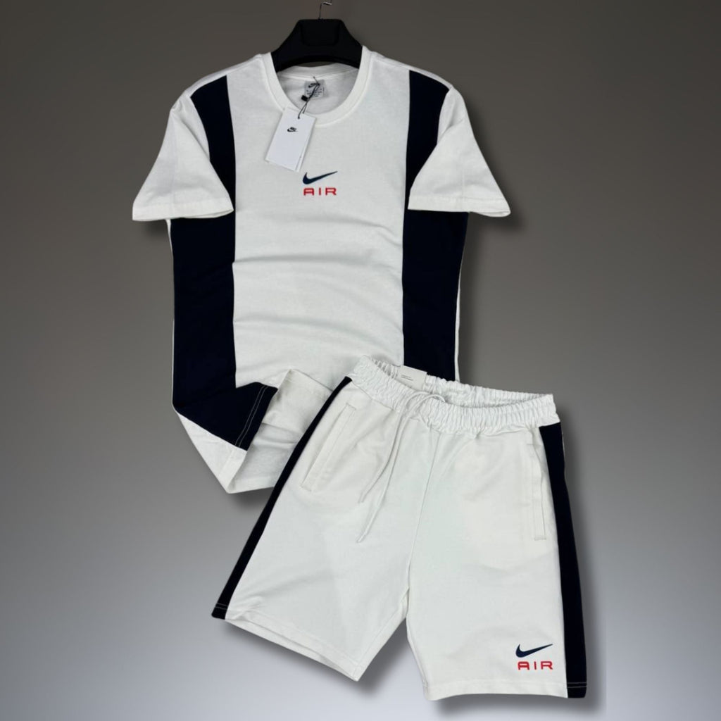 Nike Air muški kratki sportski komplet, bijelo-crni. Premium kvaliteta