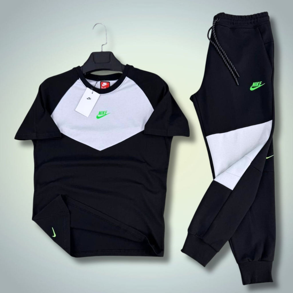 Nike Tech Fleece muški ljetni sportski komplet, crno-bijeli. 2026. Premium kvaliteta