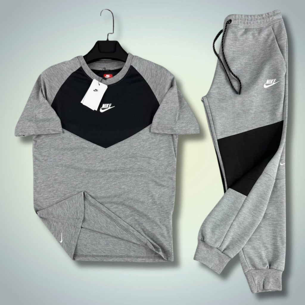 Nike Tech Fleece muški ljetni sportski komplet, klasično sivo-crni. 2026. Premium kvaliteta
