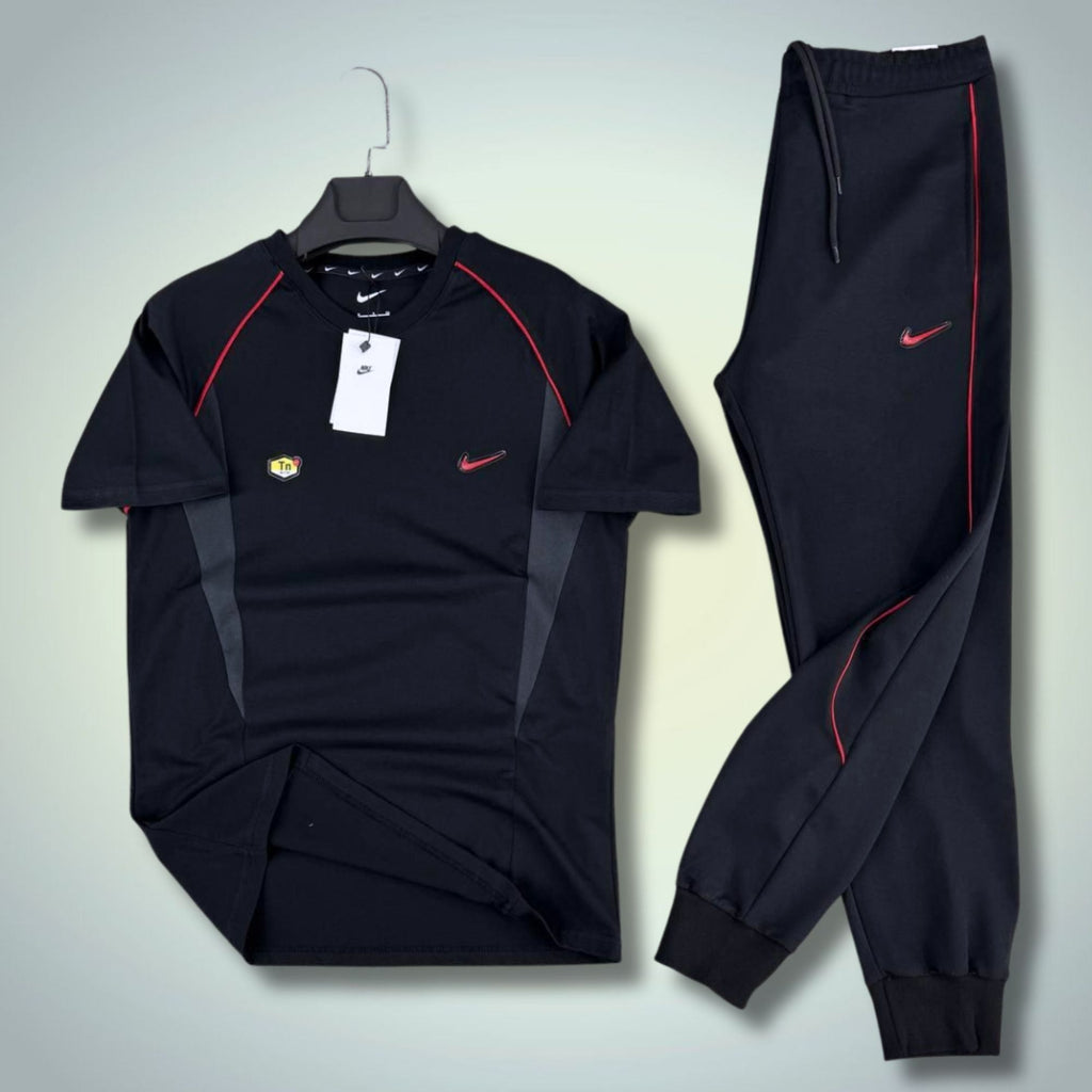 Nike TN muški ljetni sportski komplet, crno-crveni. Premium kvaliteta