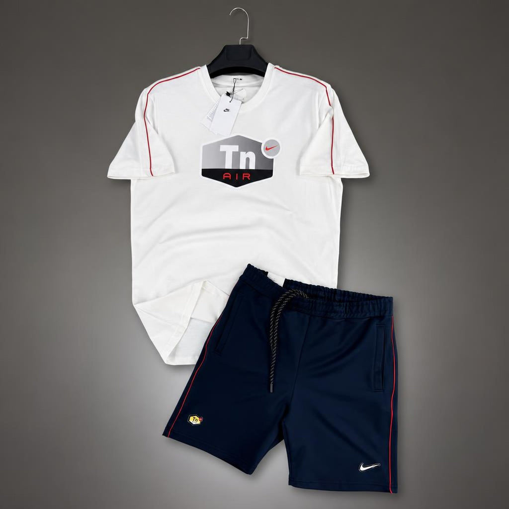 Nike TN Big Logo muški kratki sportski komplet, bijelo-tamnoplava. Premium kvaliteta
