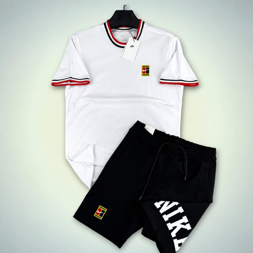 Nike Tennis muški kratki sportski komplet, bijelo-crna. Premium kvaliteta