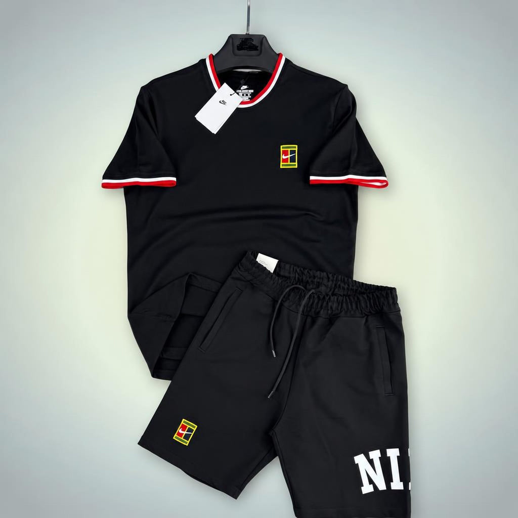 Nike Tennis muški kratki sportski komplet, crna. Premium kvaliteta