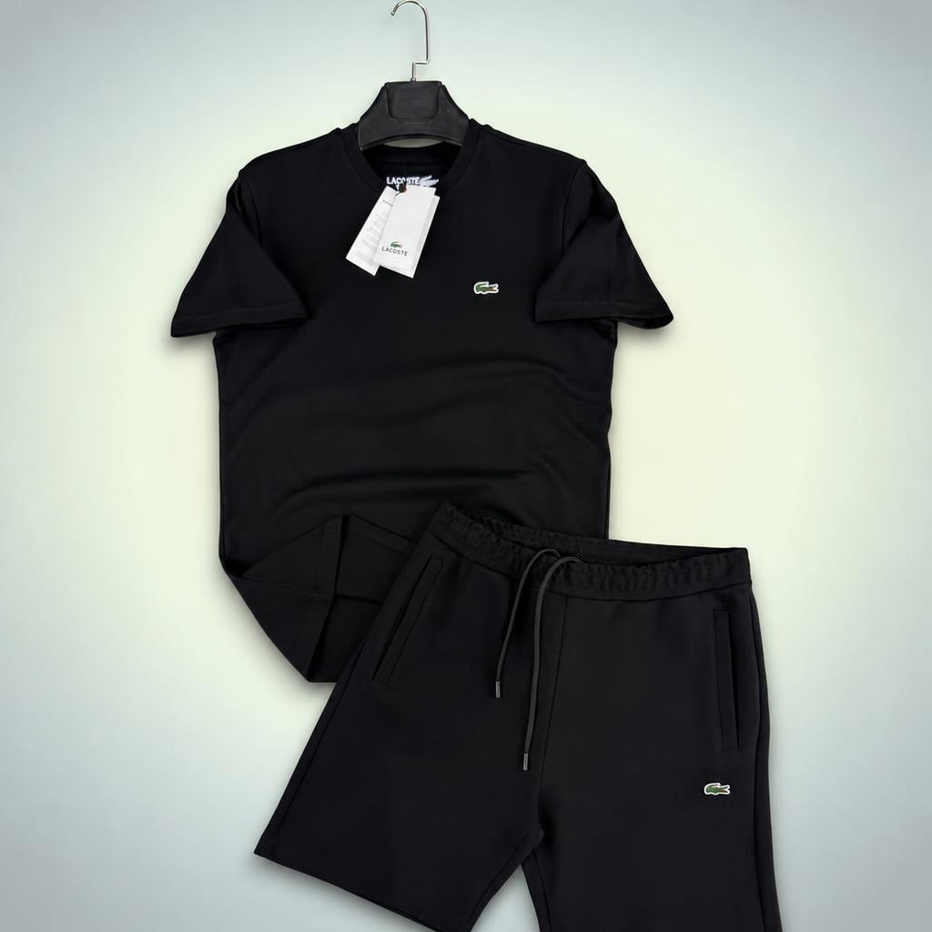 Lacoste Classic muški kratki sportski komplet, crna. Premium kvaliteta
