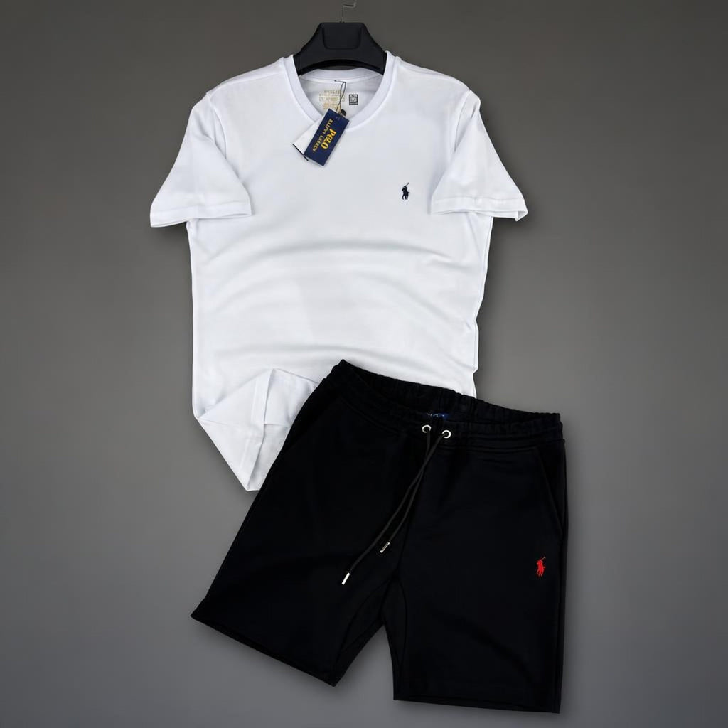 Ralph Lauren Classic muški kratki sportski komplet, bijelo-crna. Premium kvaliteta