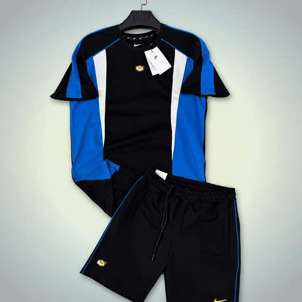 Nike TN muški kratki sportski komplet, crno-plava. Premium kvaliteta