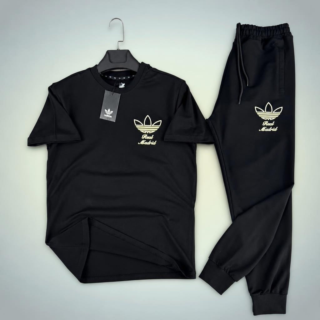 Adidas Real Madrid Street style muška ljetna trenirka, crna. Premium kvaliteta