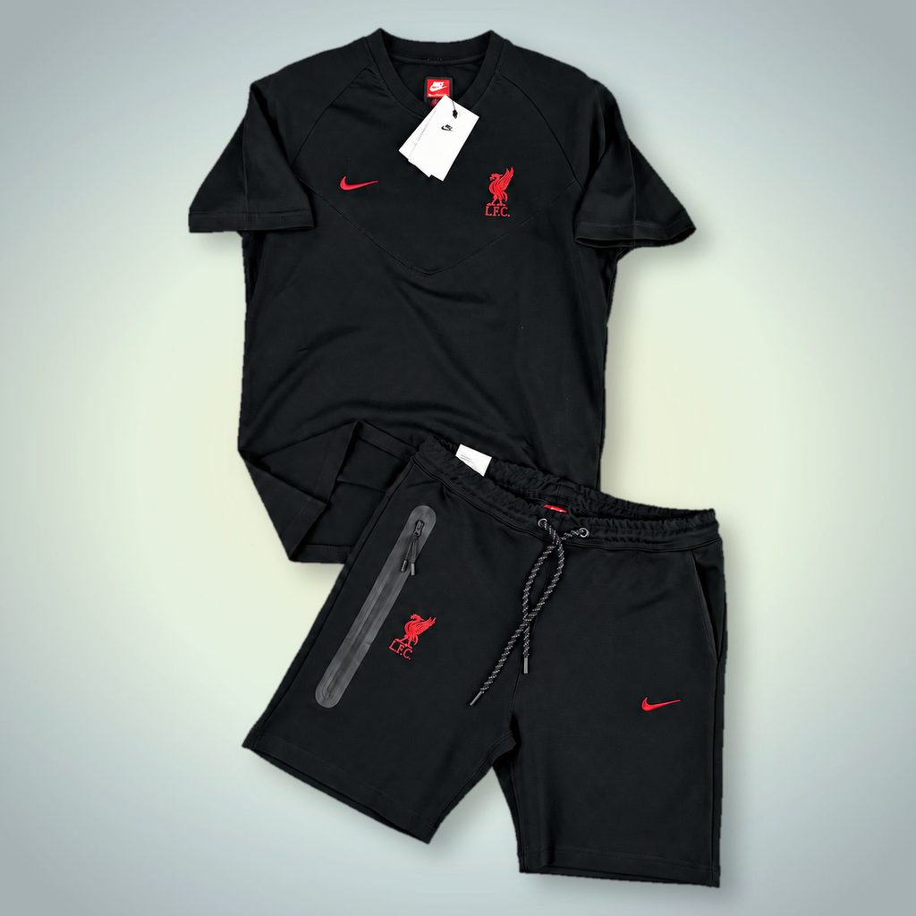 Nike Tech Fleece Liverpool muški set s kratkim hlačama, crna. Vrhunska kvaliteta