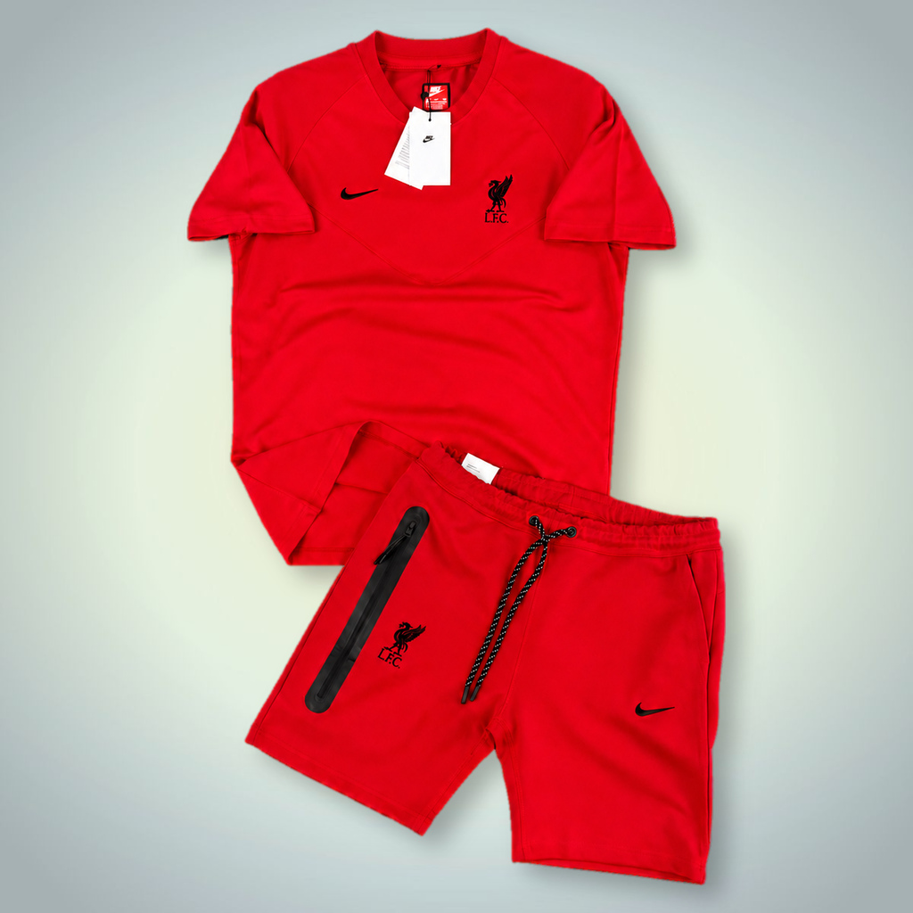 Nike Tech Fleece Liverpool muški set s kratkim hlačama, crvena. Vrhunska kvaliteta