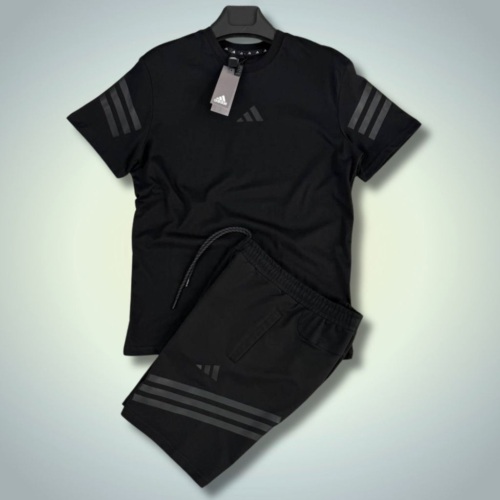Adidas muški set s kratkim hlačama, crna. Model 2025. Premium kvaliteta