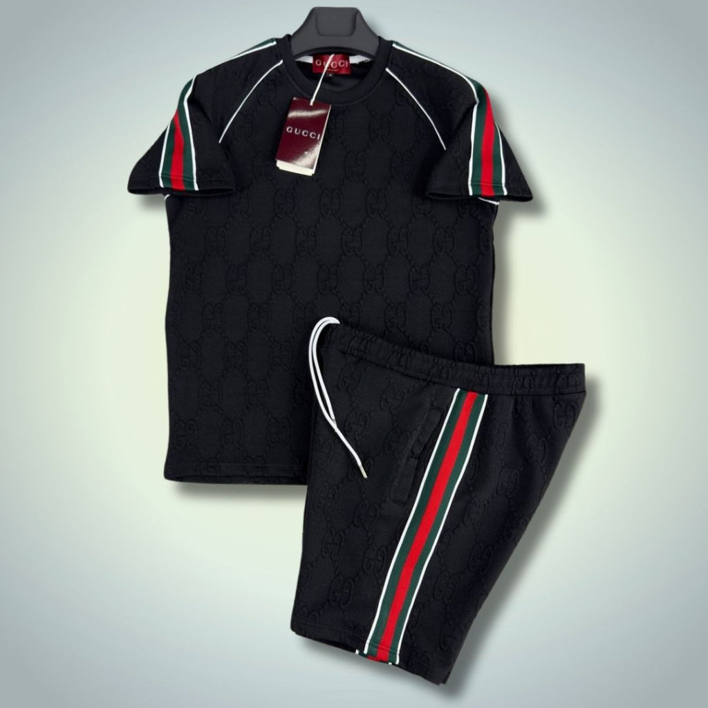 Gucci muški set s kratkim hlačama, crni. Vrhunska kvaliteta